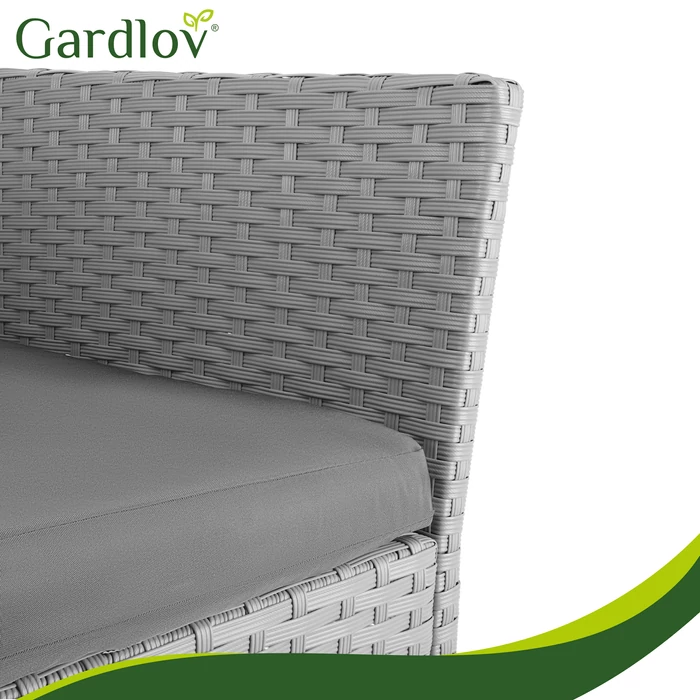 Rattan kerti bútor szett - szürke