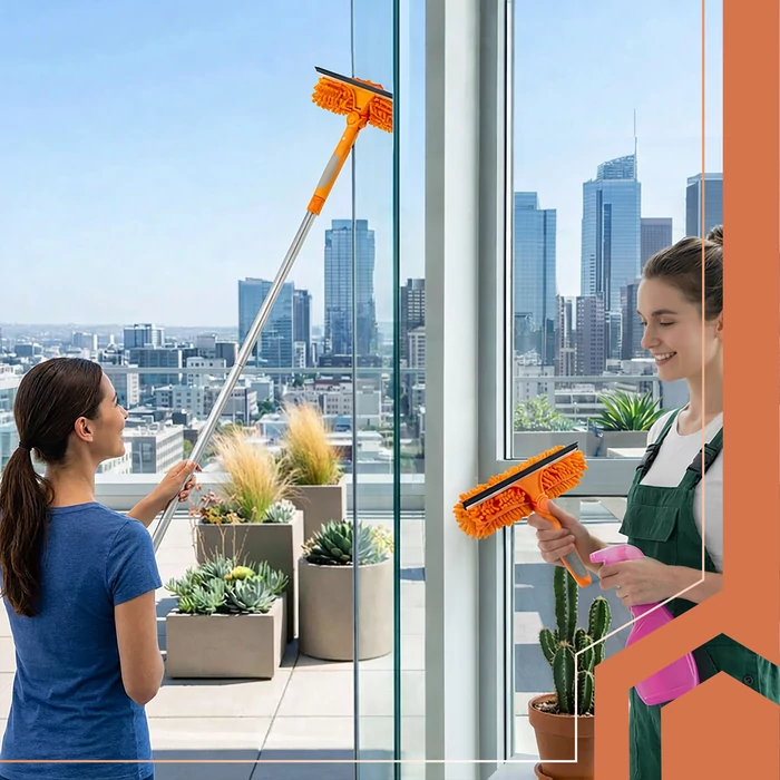 3 az 1-ben teleszkópos ablakmosó