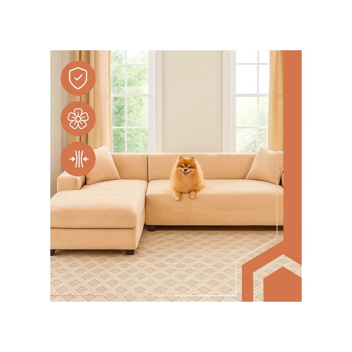 Kanapéhuzat 190-230cm bézs