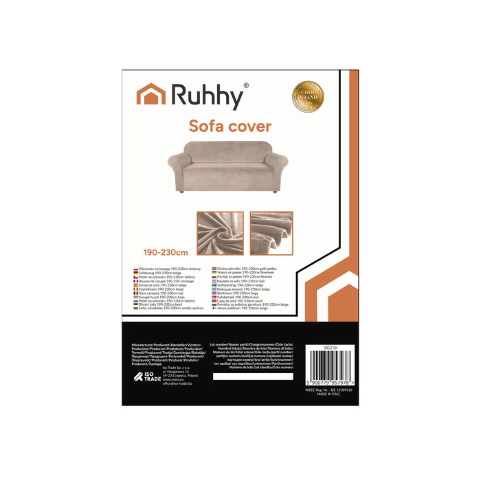 Kanapéhuzat 190-230cm bézs