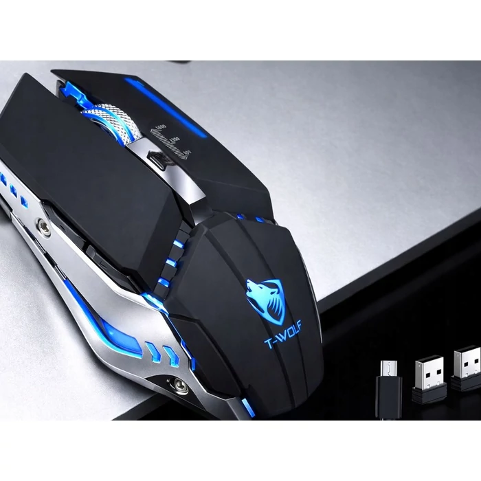 Vezeték nélküli Q15 gamer egér színes háttérvilágítással