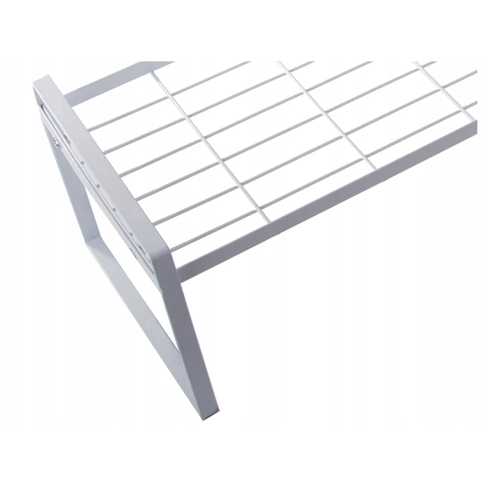 Egyszintes fém konyhai szervező, 52x19x21 cm, fehér