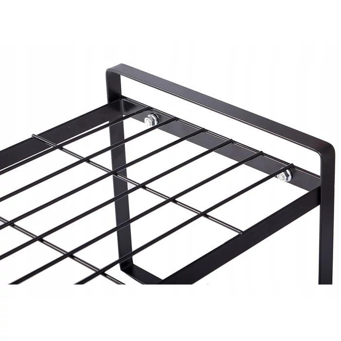 Egyszintes fém konyhai szervező, 52x19x21 cm, fekete