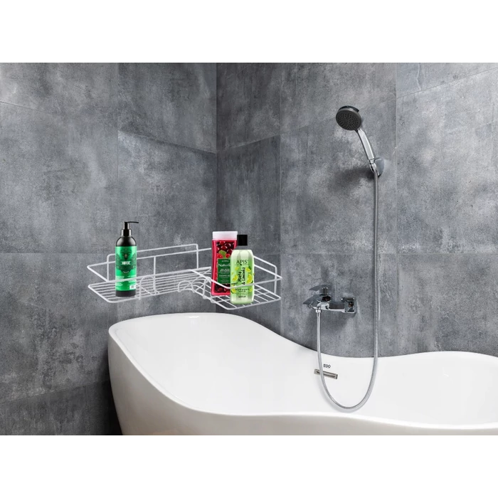 Fürdőszobai sarokpolc, fehér