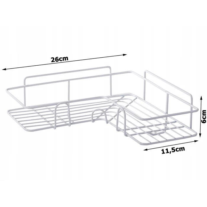 Fürdőszobai sarokpolc, fehér