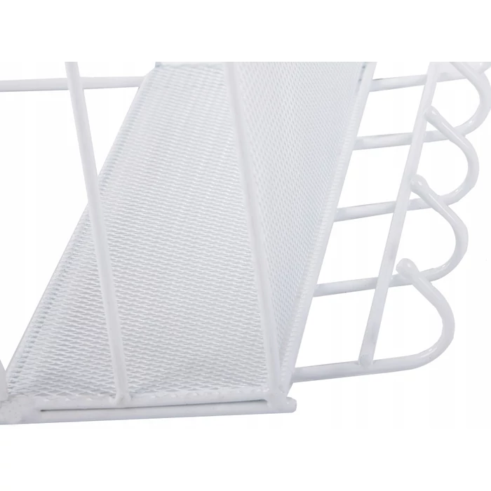 Kétszintes háztartási szervező akasztókkal, fehér