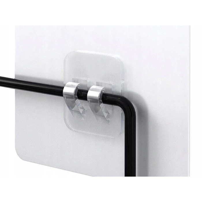 Kétszintes háztartási szervező akasztókkal, fekete