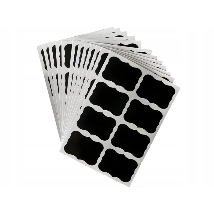 Öntapadó címkék tárolóedények, üvegek jelöléséhez, filctollal, 192 db