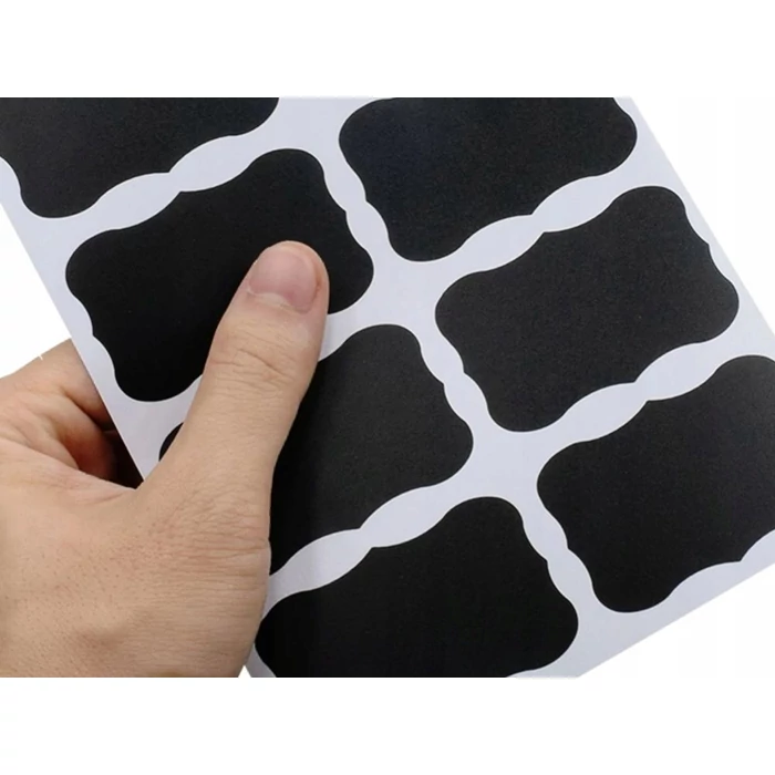 Öntapadó címkék tárolóedények, üvegek jelöléséhez, filctollal, 192 db