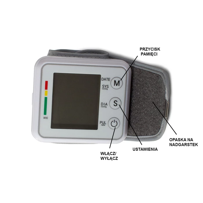 Elektronikus csukló vérnyomásmérő tokkal