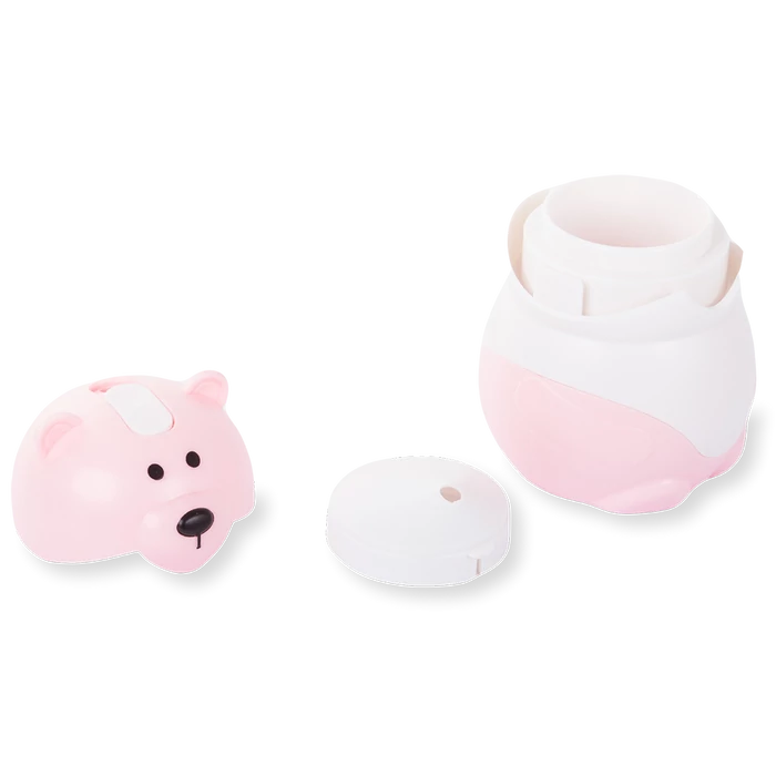 Fogpiszkáló tartó, rózsaszín mackó