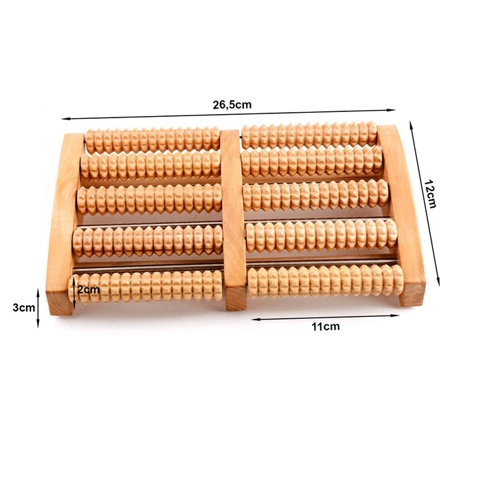 Hagyományos fa lábmasszírozó görgő 2x5