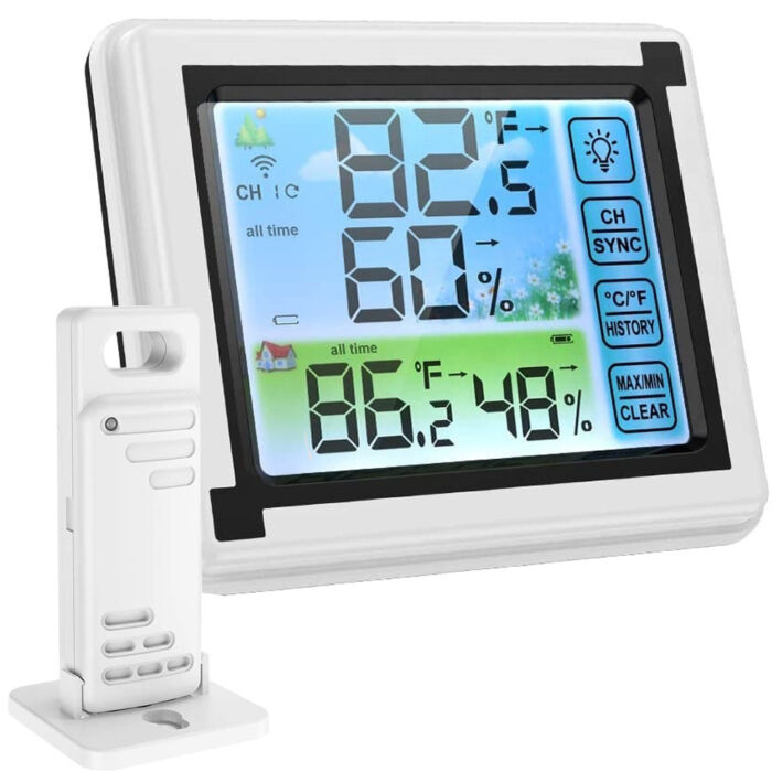 Vezeték nélküli időjárásmérő higrométer