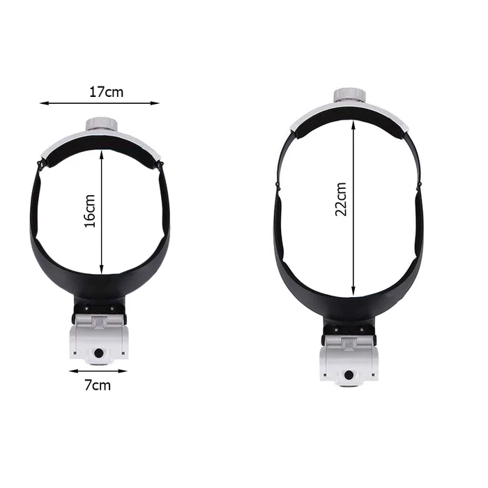 LED-es fejpánt nagyítószemüveggel