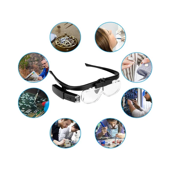 Nagyító szemüveg, LED, 4,5x