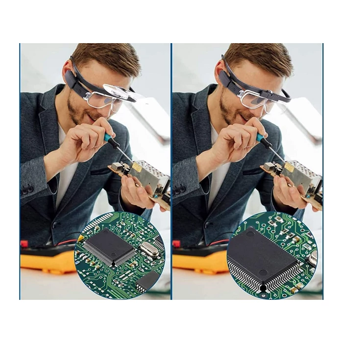 Nagyító szemüveg, LED, 4,5x