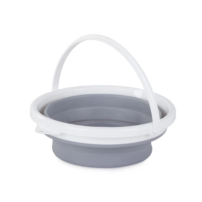 Szilikon vödör, összecsukható, fedeles, 5L