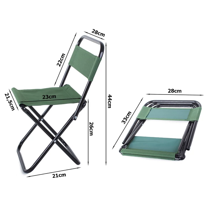 Összecsukható horgászszék, zöld