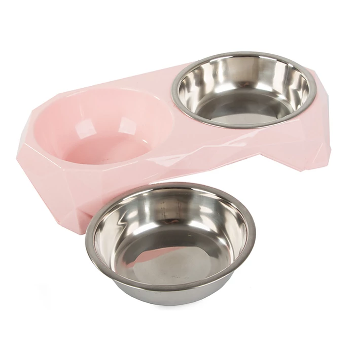 Dupla fémtál, 350ml x2