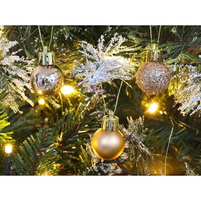 Karácsonyi gömb szett, 30 db, arany