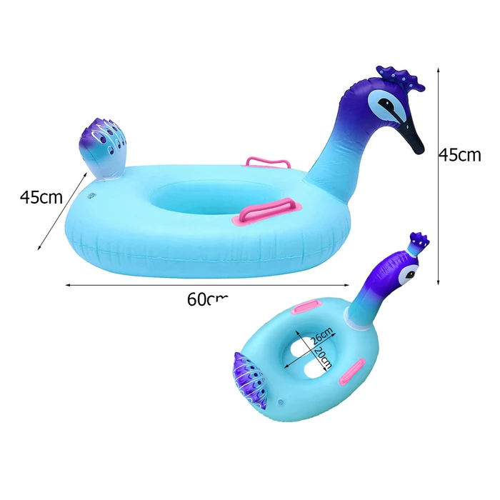 Úszógumi páva formájú, 60x45x45 cm