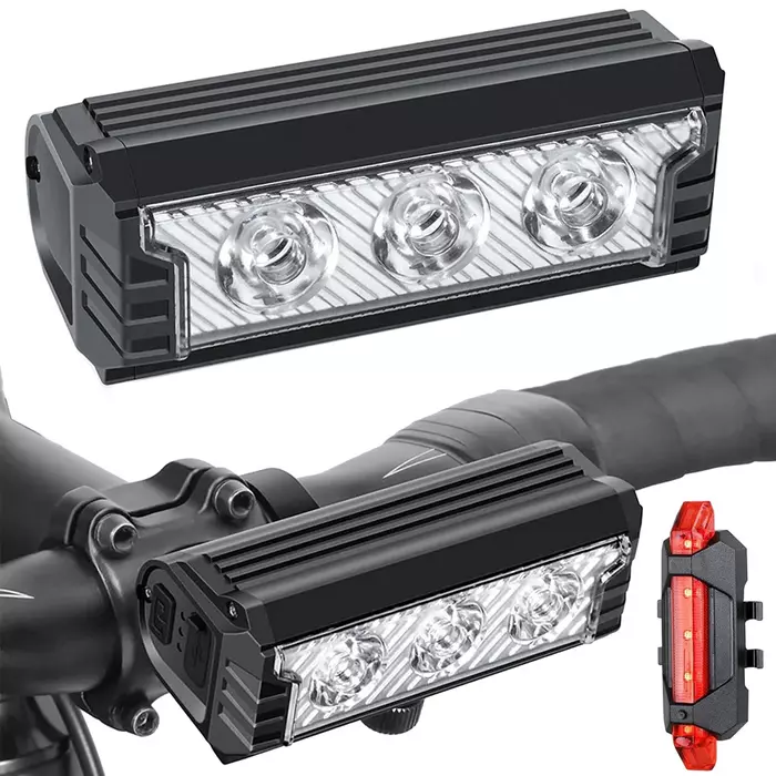 Kerékpár lámpa készlet LED, első és hátsó