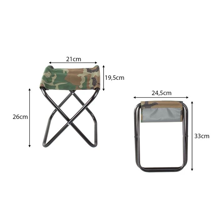 Összecsukható horgászszék, terepmintás