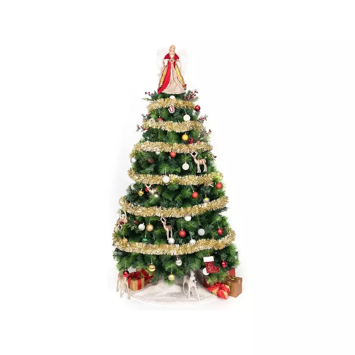 Karácsonyfa füzér, arany, 2 m