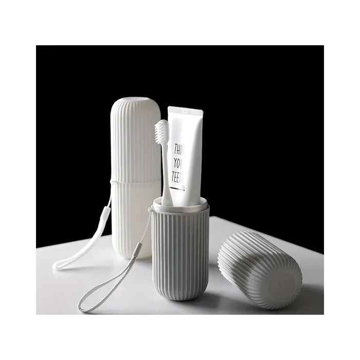 Fogkefe és fogkrém tartó utazáshoz