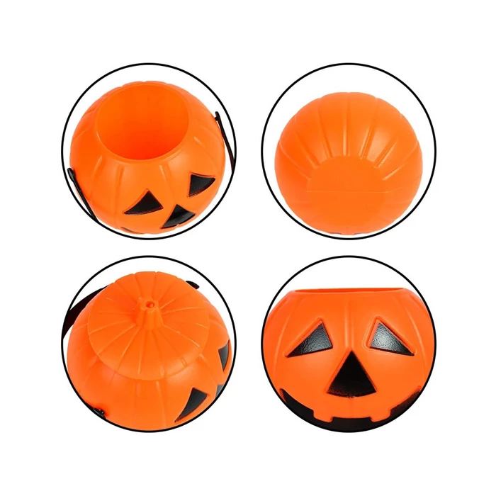 Mosolygó Halloween tök tároló edény