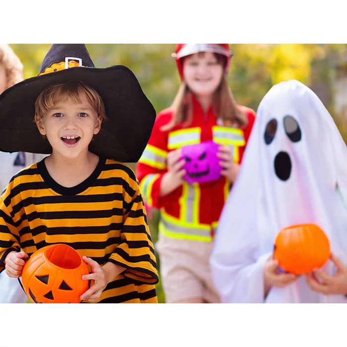 Mosolygó Halloween tök tároló edény