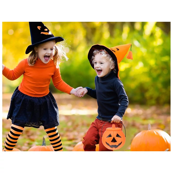 Mosolygó Halloween tök tároló edény