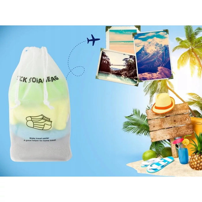 Vízálló utazótasak zokniknak, 28 x 18 cm