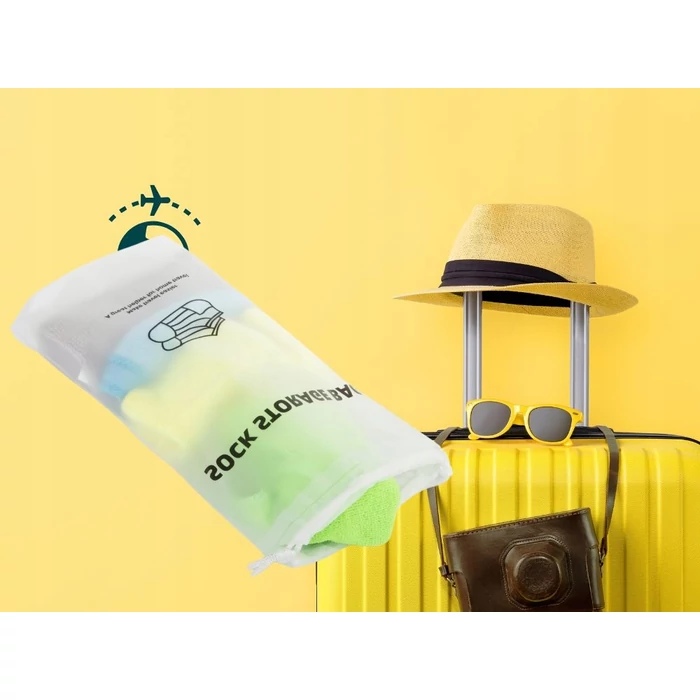 Vízálló utazótasak zokniknak, 28 x 18 cm