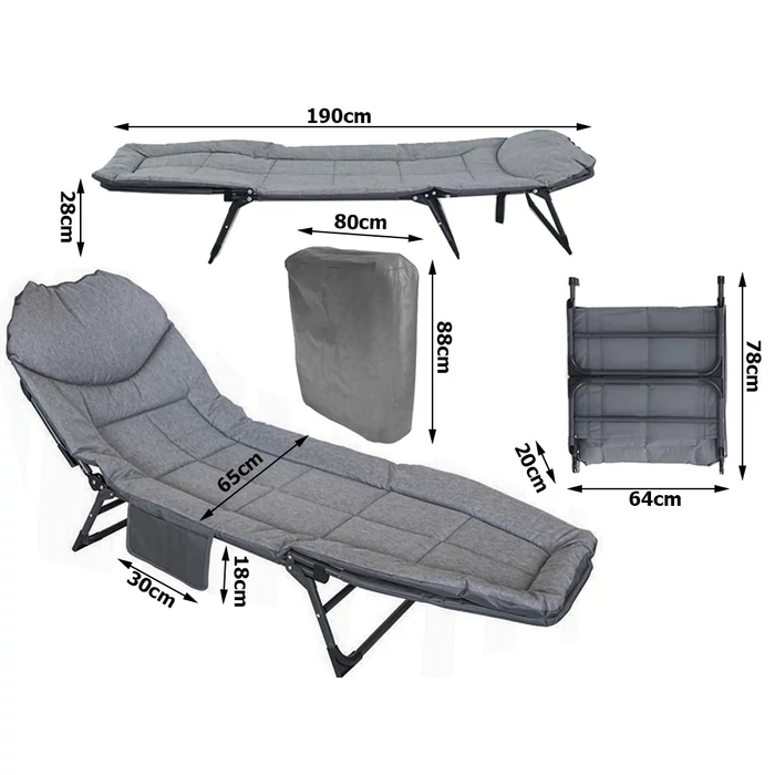 Összecsukható horgászágy matraccal