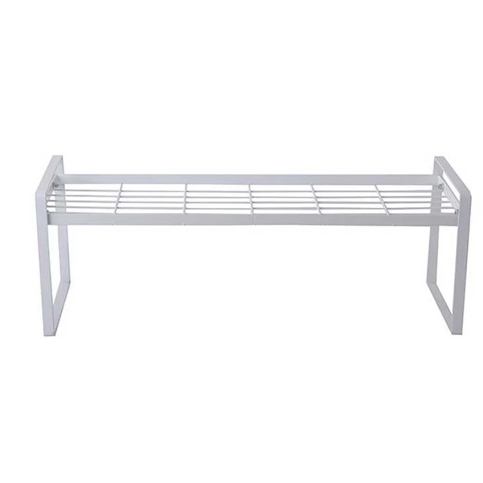 Egyszintes fém konyhai szervező, 52x19x21 cm, fehér