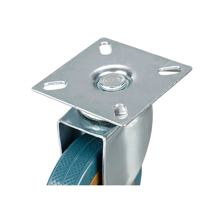 Talplemezes műszerkocsi kerék, 100 mm