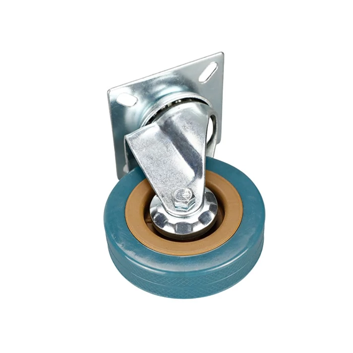 Talplemezes műszerkocsi kerék, 100 mm