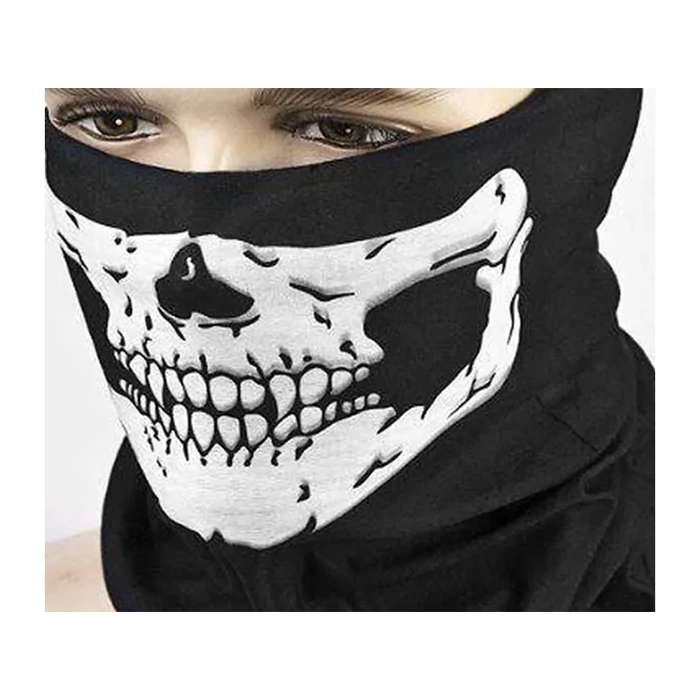 Unisex csősál koponya mintával