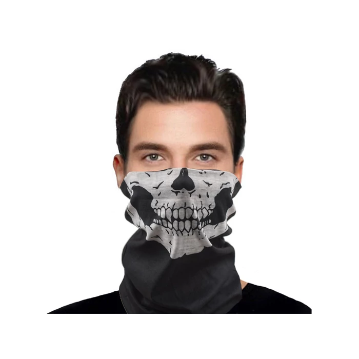 Unisex csősál koponya mintával