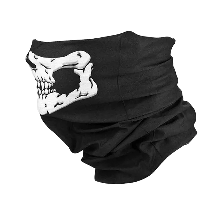 Unisex csősál koponya mintával