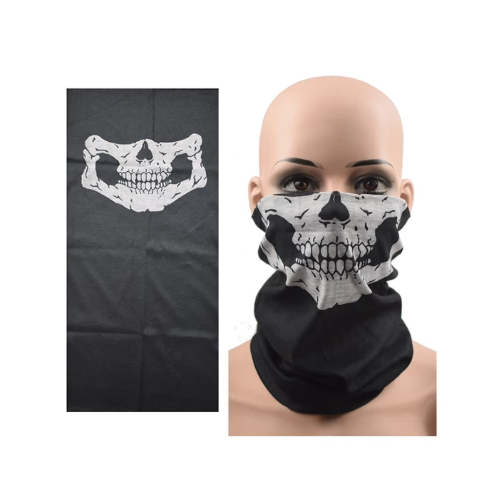 Unisex csősál koponya mintával