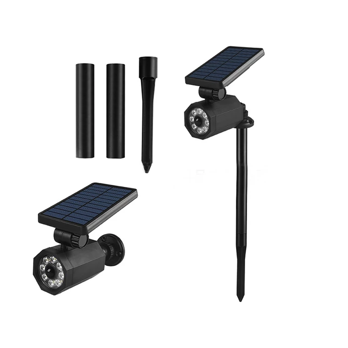 Napelemes LED lámpa szürkület- és mozgásérzékelővel