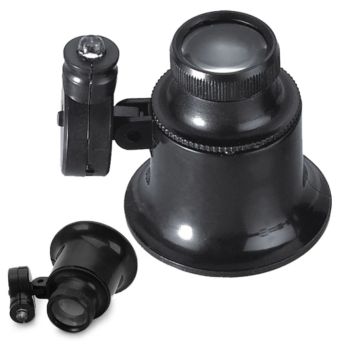 Ékszerésznagyító LED világítással, 20x