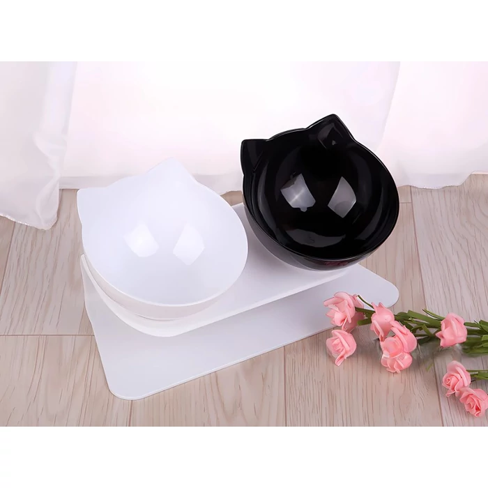 Dupla etetőtál állvánnyal, 2 x 400 ml