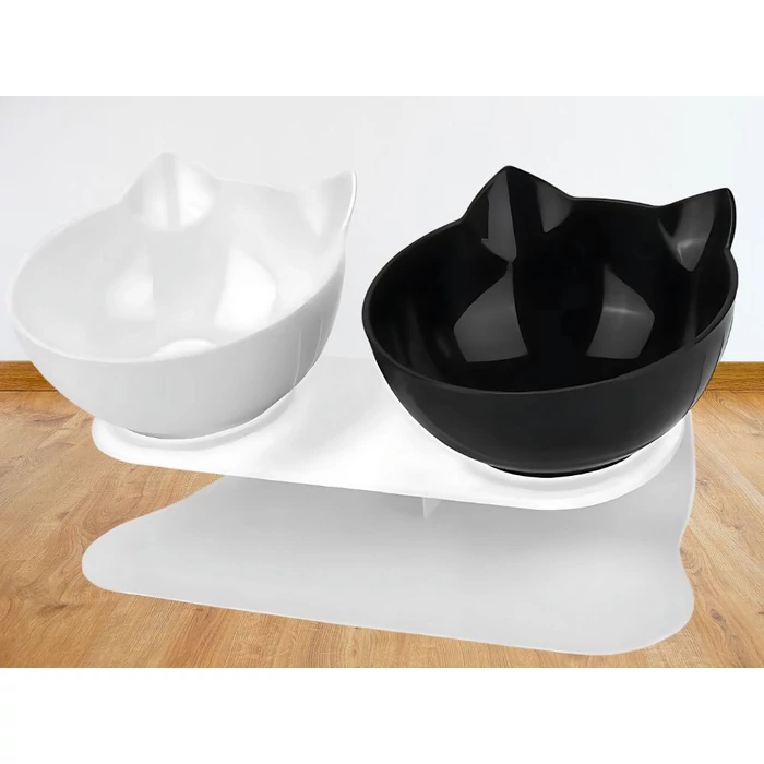 Dupla etetőtál állvánnyal, 2 x 400 ml