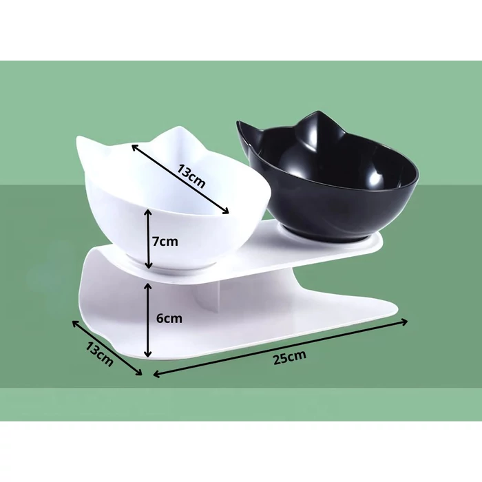Dupla etetőtál állvánnyal, 2 x 400 ml