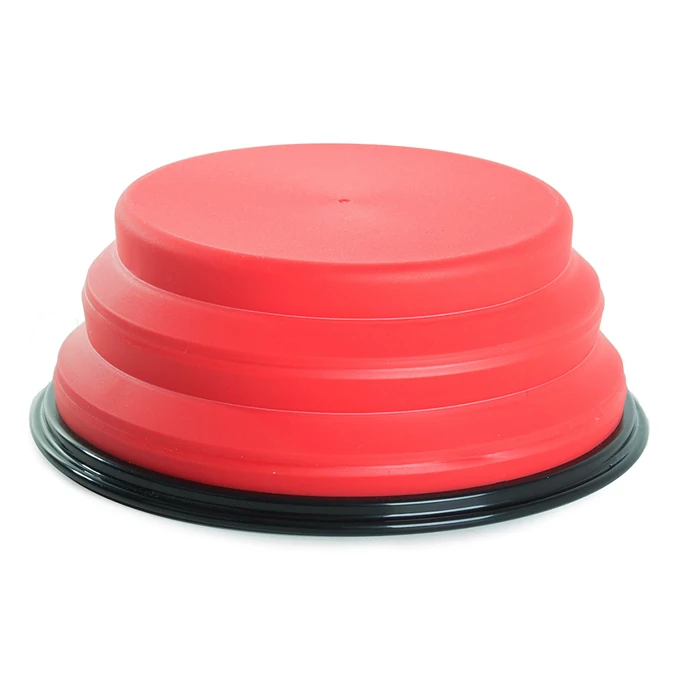 Összecsukható utazótál kutyáknak, piros, 800 ml