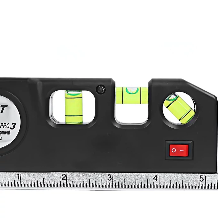 3 az 1-ben lézeres vízmérték mérőszalaggal