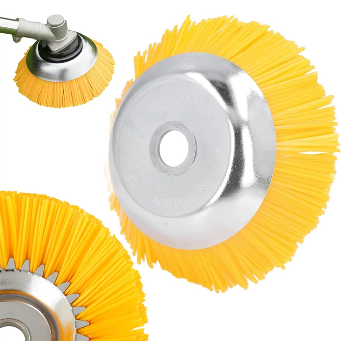 Körkefe fűkaszákhoz kemény burkolat tisztításához